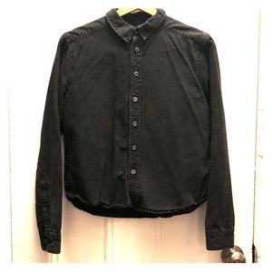 Black Demin Button Up Shirt